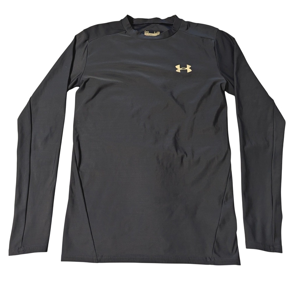 Under Armour Mens HeatGear Compression Long Sleeve Shirt Navy Blue LG Large - Picture 1 of 10